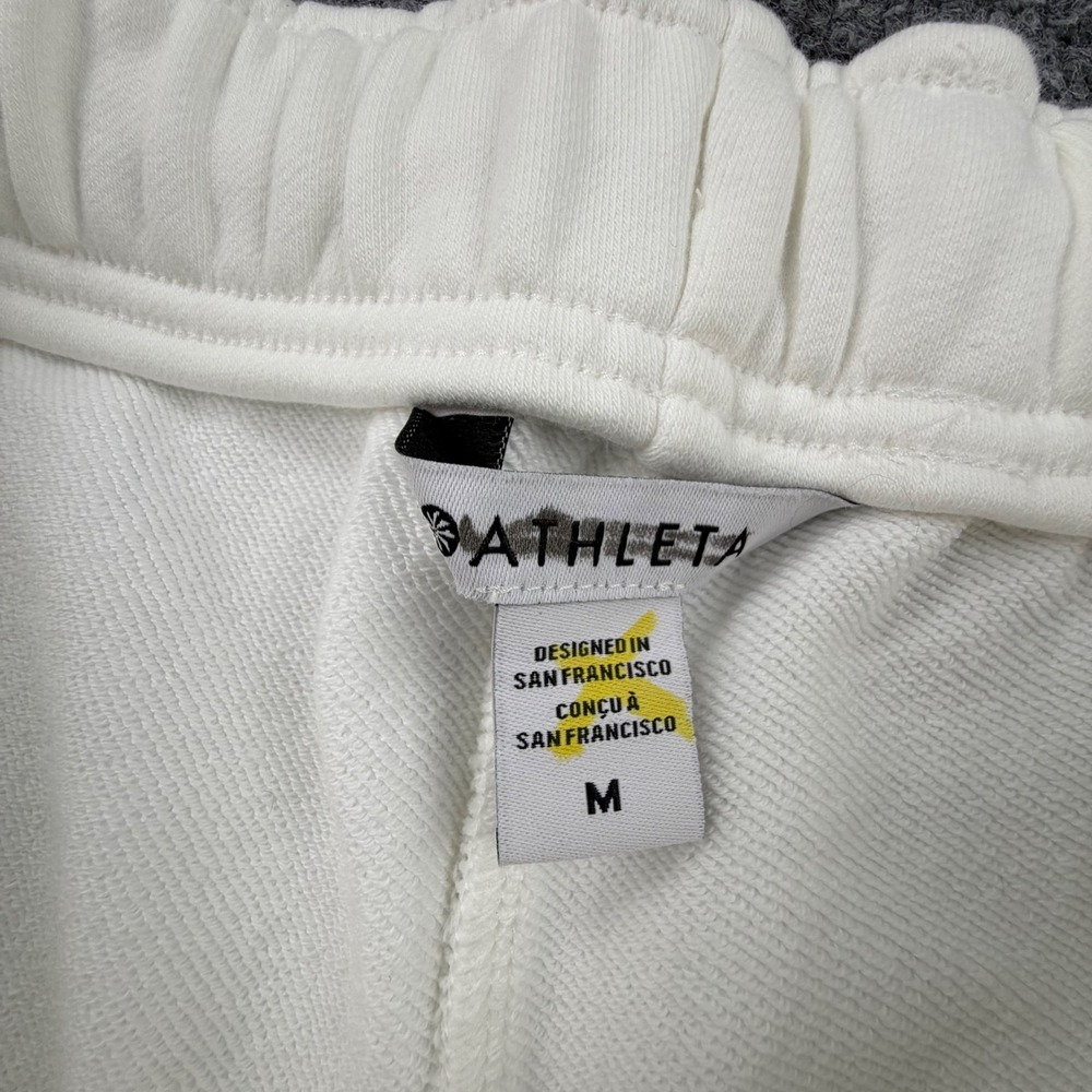 Athleta Coaster Luxe Recovery Shorts White Athletic Lounge Size M NEW - Picture 7 of 11